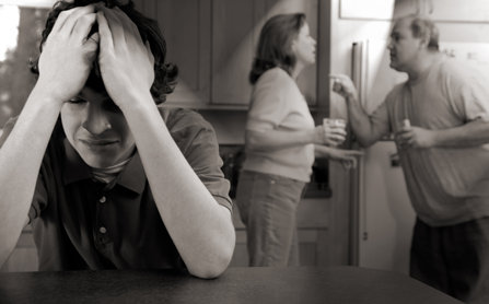Sad addict causes family fights